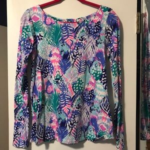 EUC Lilly Pulitzer Tristian Top Quill Out Sz M